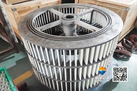 高炉矿渣分级用卡槽式锆铝复合陶瓷内衬分级轮——高硬度高韧性，大幅减少更